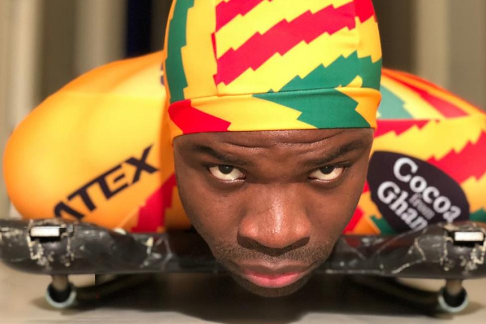Akwasi Frimpong, Ghana’s Olympic Skeleton athlete. Photo: BBC